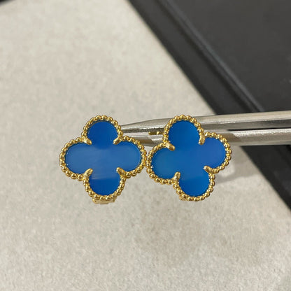 [Regal Jewels]Clover Medium 15mm Turquoise Earrings