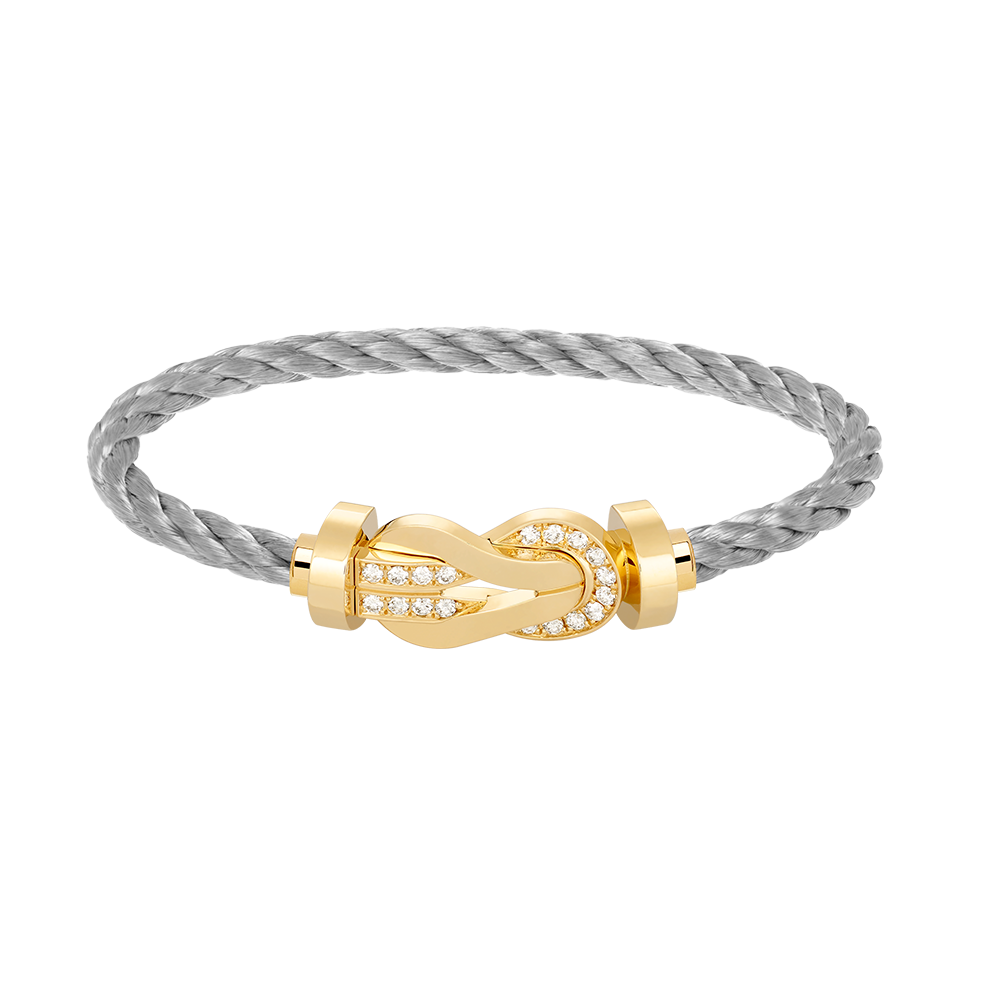[Regal Jewels]CHANCE LARGE 8 FIGURE BUCKLE HALF DIAMOND BRACELET GOLD
