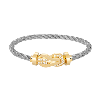 [Regal Jewels]CHANCE LARGE 8 FIGURE BUCKLE HALF DIAMOND BRACELET GOLD