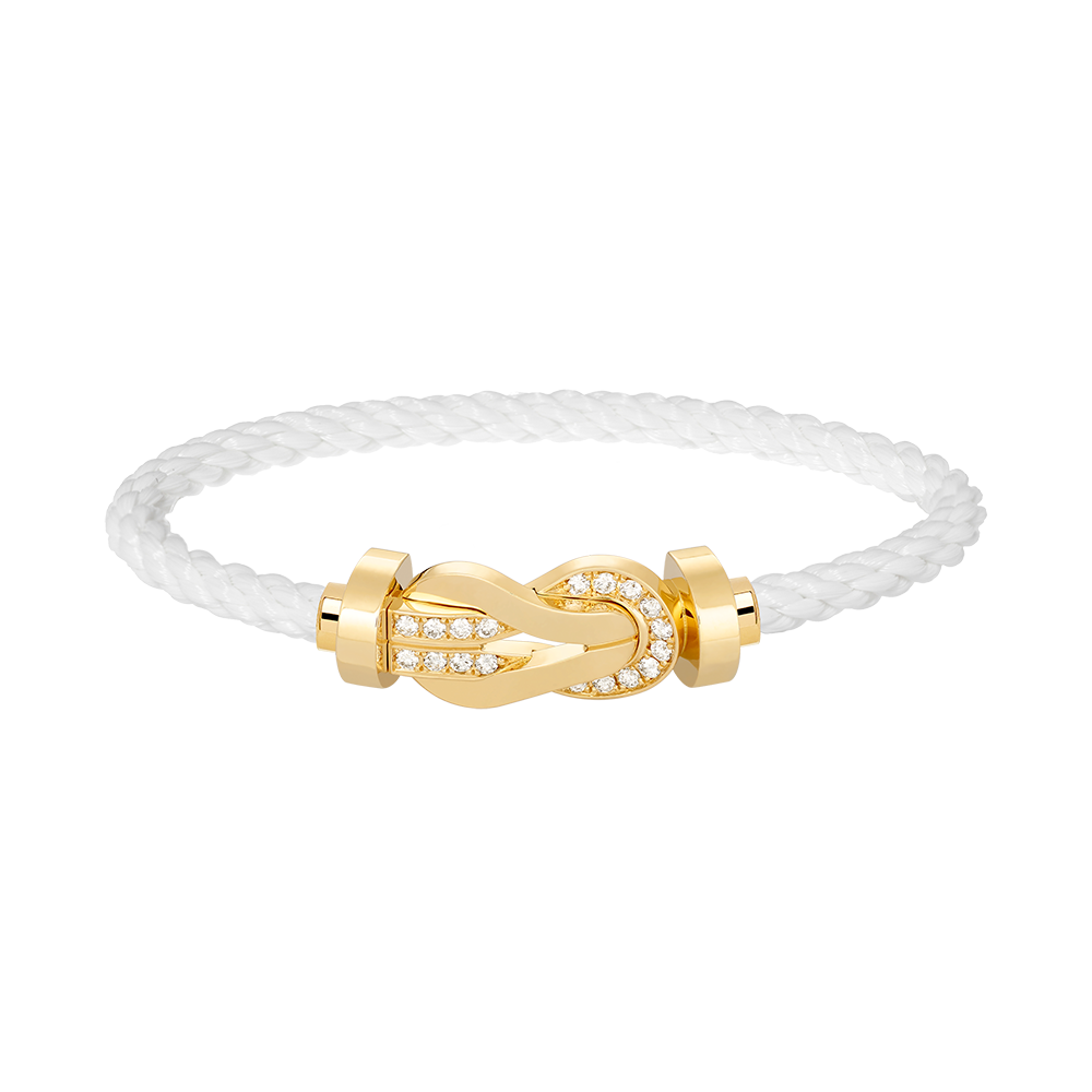 [Regal Jewels]CHANCE LARGE 8 FIGURE BUCKLE HALF DIAMOND BRACELET GOLD