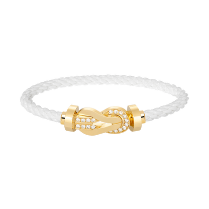 [Regal Jewels]CHANCE LARGE 8 FIGURE BUCKLE HALF DIAMOND BRACELET GOLD
