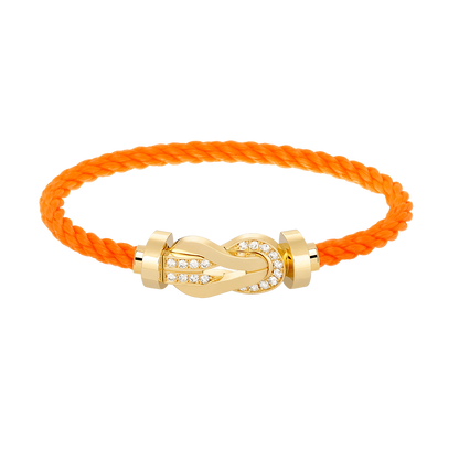 [Regal Jewels]CHANCE LARGE 8 FIGURE BUCKLE HALF DIAMOND BRACELET GOLD