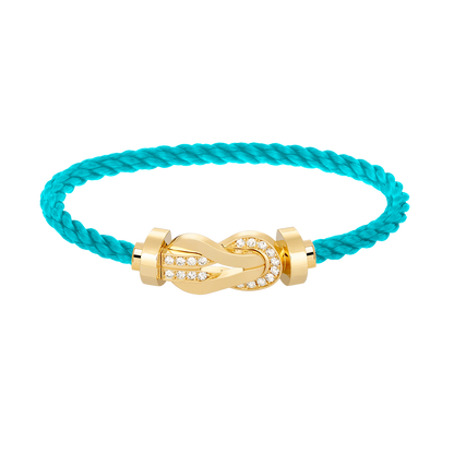 [Regal Jewels]CHANCE LARGE 8 FIGURE BUCKLE HALF DIAMOND BRACELET GOLD