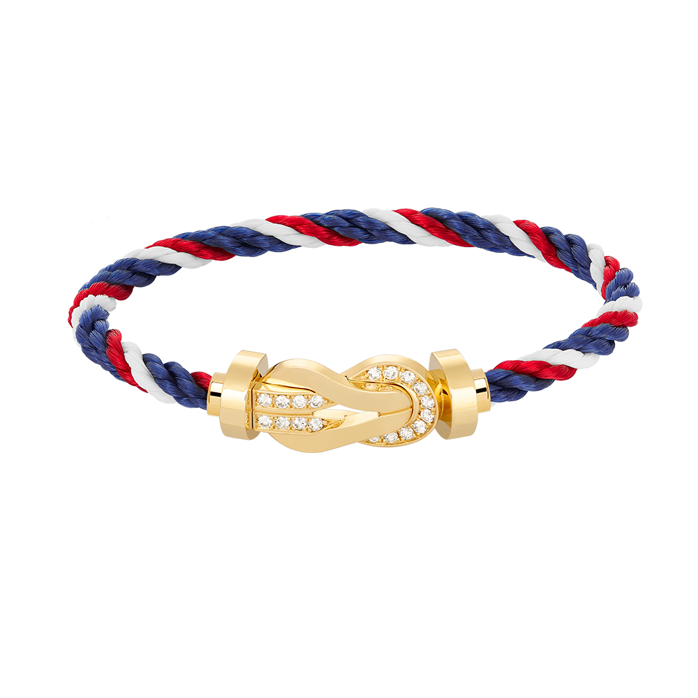 [Regal Jewels]CHANCE LARGE 8 FIGURE BUCKLE HALF DIAMOND BRACELET GOLD