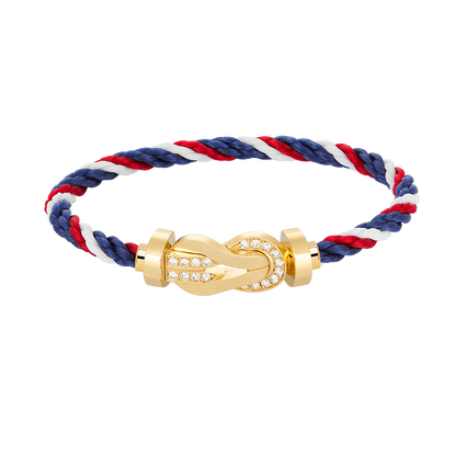 [Regal Jewels]CHANCE LARGE 8 FIGURE BUCKLE HALF DIAMOND BRACELET GOLD
