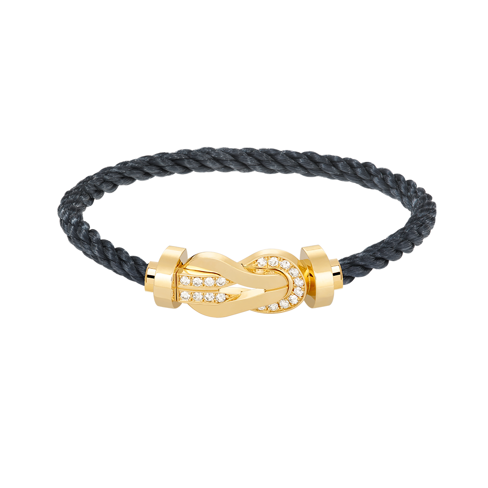 [Regal Jewels]CHANCE LARGE 8 FIGURE BUCKLE HALF DIAMOND BRACELET GOLD