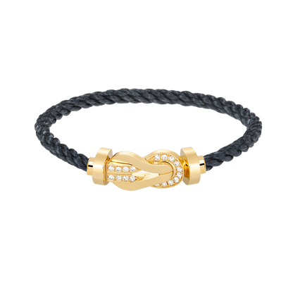 [Regal Jewels]CHANCE LARGE 8 FIGURE BUCKLE HALF DIAMOND BRACELET GOLD