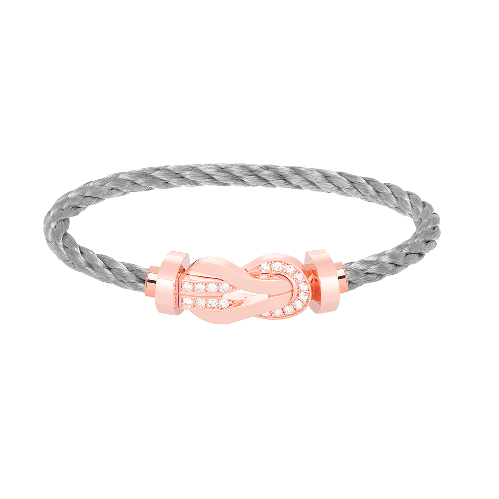 [Regal Jewels]CHANCE LARGE 8 FIGURE BUCKLE HALF DIAMOND BRACELET ROSE GOLD