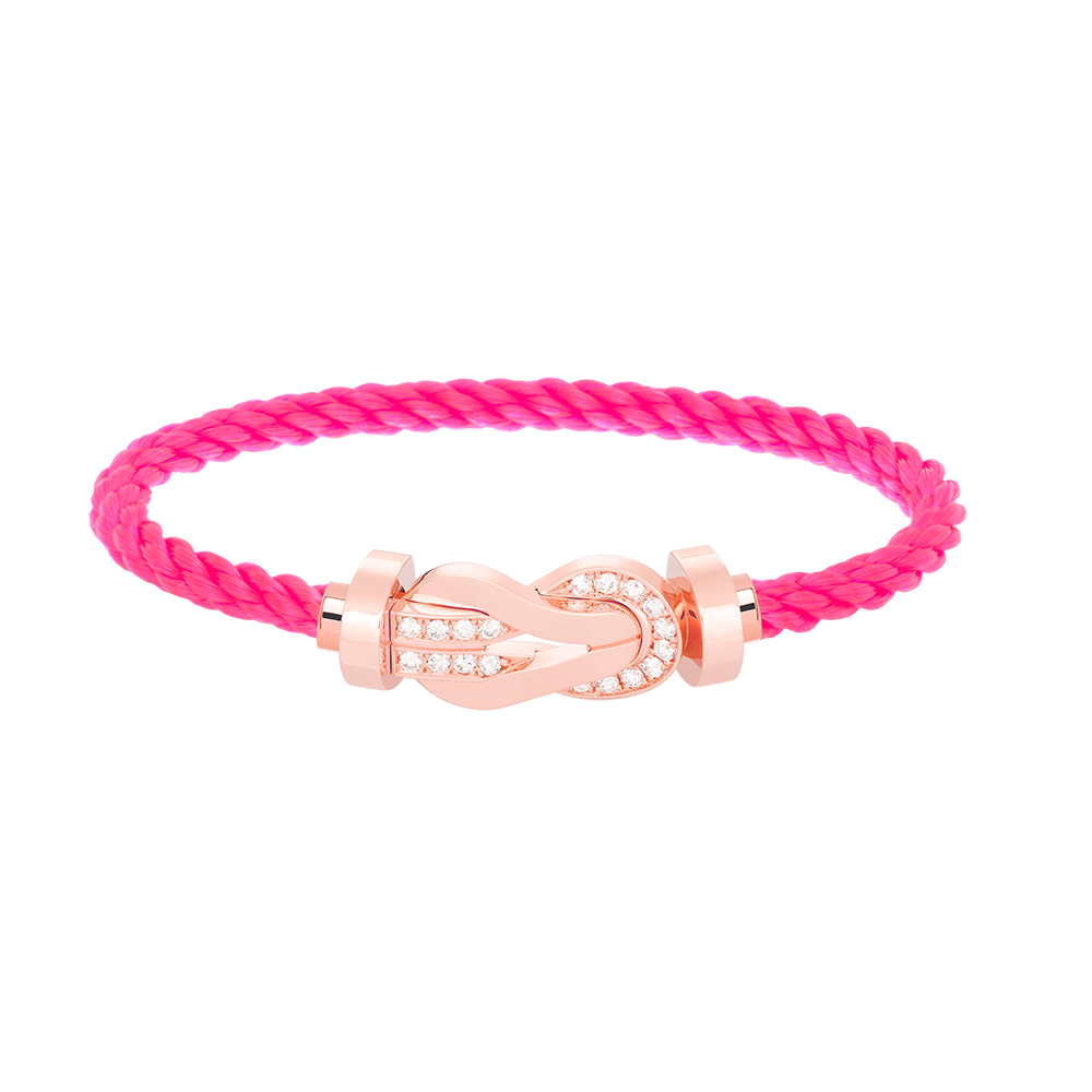 [Regal Jewels]CHANCE LARGE 8 FIGURE BUCKLE HALF DIAMOND BRACELET ROSE GOLD