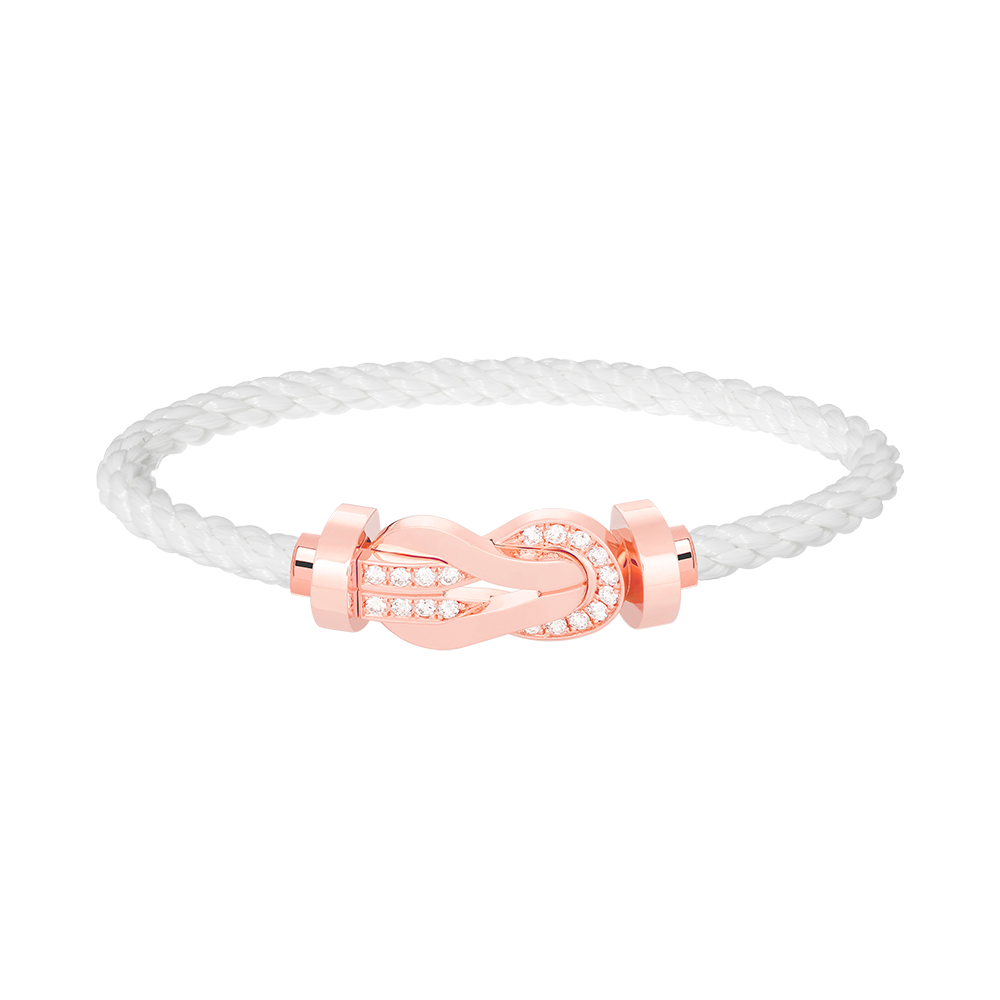 [Regal Jewels]CHANCE LARGE 8 FIGURE BUCKLE HALF DIAMOND BRACELET ROSE GOLD