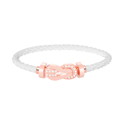 [Regal Jewels]CHANCE LARGE 8 FIGURE BUCKLE HALF DIAMOND BRACELET ROSE GOLD