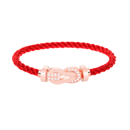 [Regal Jewels]CHANCE LARGE 8 FIGURE BUCKLE HALF DIAMOND BRACELET ROSE GOLD