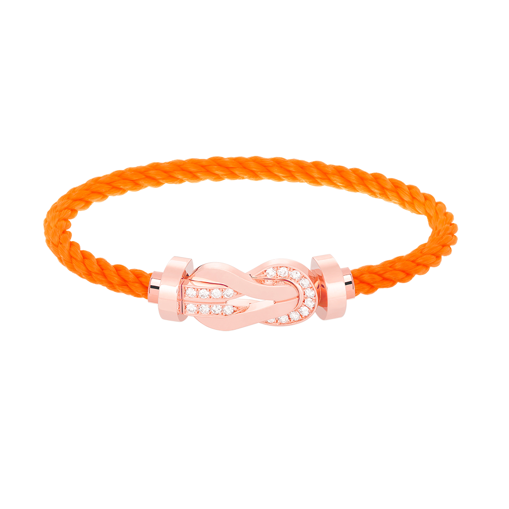 [Regal Jewels]CHANCE LARGE 8 FIGURE BUCKLE HALF DIAMOND BRACELET ROSE GOLD