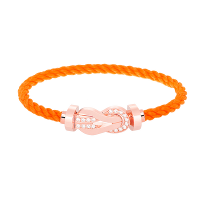 [Regal Jewels]CHANCE LARGE 8 FIGURE BUCKLE HALF DIAMOND BRACELET ROSE GOLD