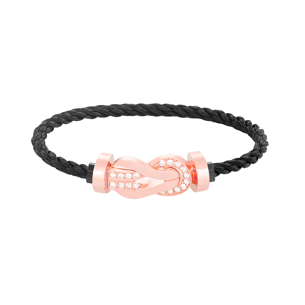 [Regal Jewels]CHANCE LARGE 8 FIGURE BUCKLE HALF DIAMOND BRACELET ROSE GOLD