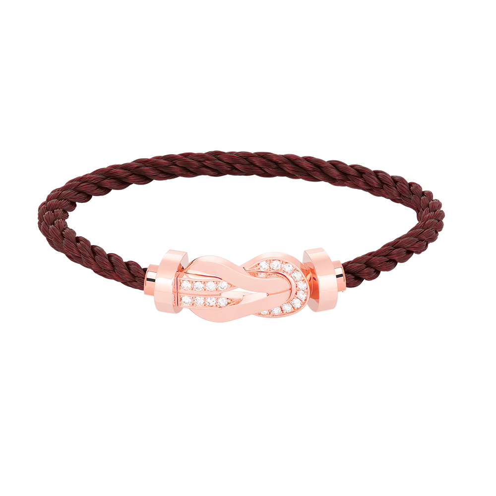 [Regal Jewels]CHANCE LARGE 8 FIGURE BUCKLE HALF DIAMOND BRACELET ROSE GOLD