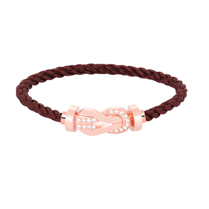 [Regal Jewels]CHANCE LARGE 8 FIGURE BUCKLE HALF DIAMOND BRACELET ROSE GOLD