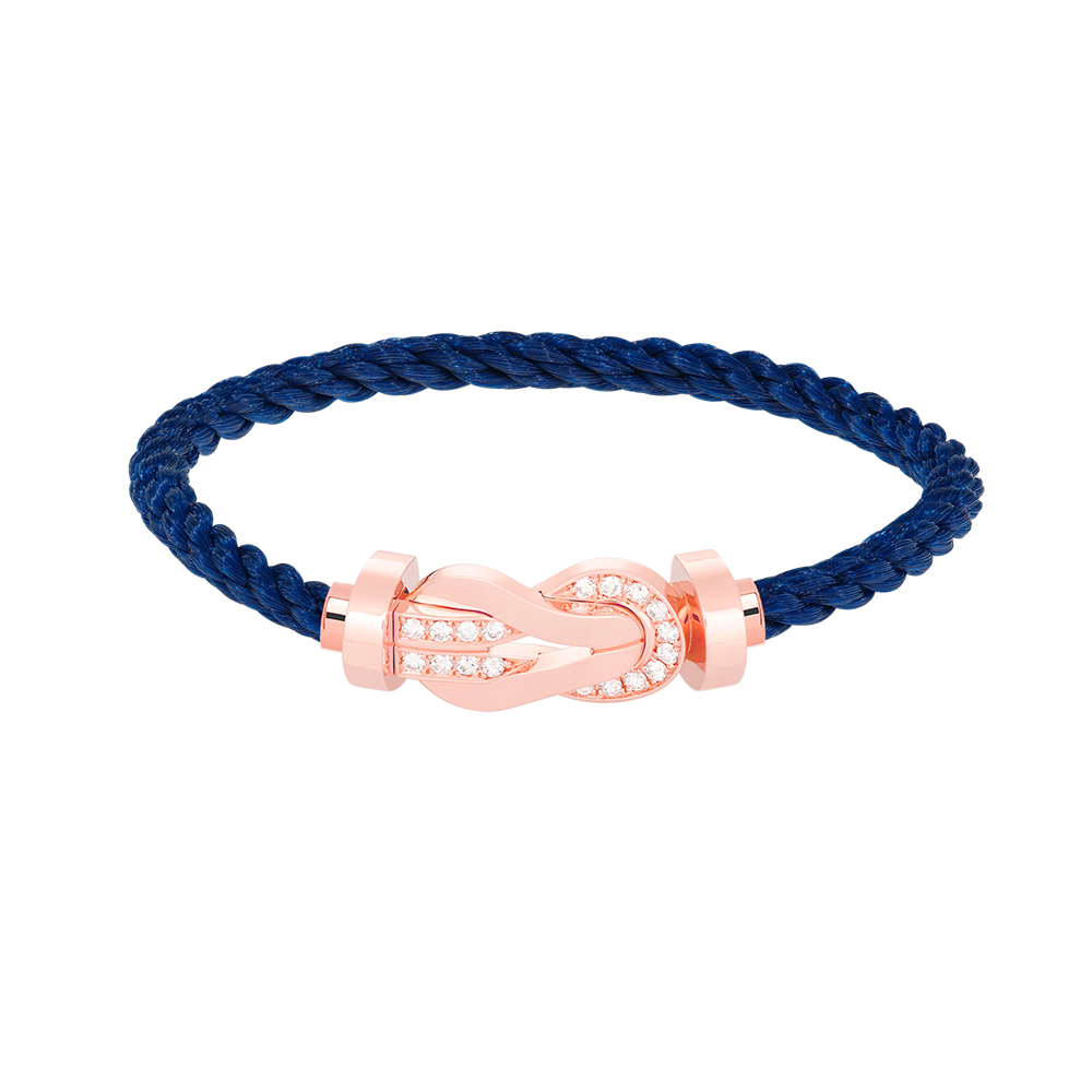 [Regal Jewels]CHANCE LARGE 8 FIGURE BUCKLE HALF DIAMOND BRACELET ROSE GOLD