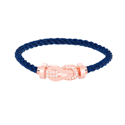 [Regal Jewels]CHANCE LARGE 8 FIGURE BUCKLE HALF DIAMOND BRACELET ROSE GOLD