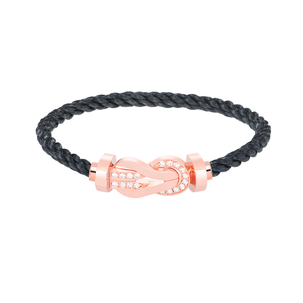 [Regal Jewels]CHANCE LARGE 8 FIGURE BUCKLE HALF DIAMOND BRACELET ROSE GOLD
