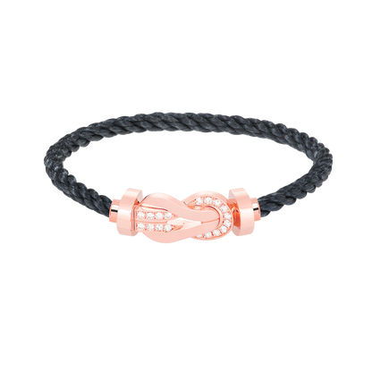 [Regal Jewels]CHANCE LARGE 8 FIGURE BUCKLE HALF DIAMOND BRACELET ROSE GOLD