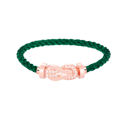 [Regal Jewels]CHANCE LARGE 8 FIGURE BUCKLE HALF DIAMOND BRACELET ROSE GOLD