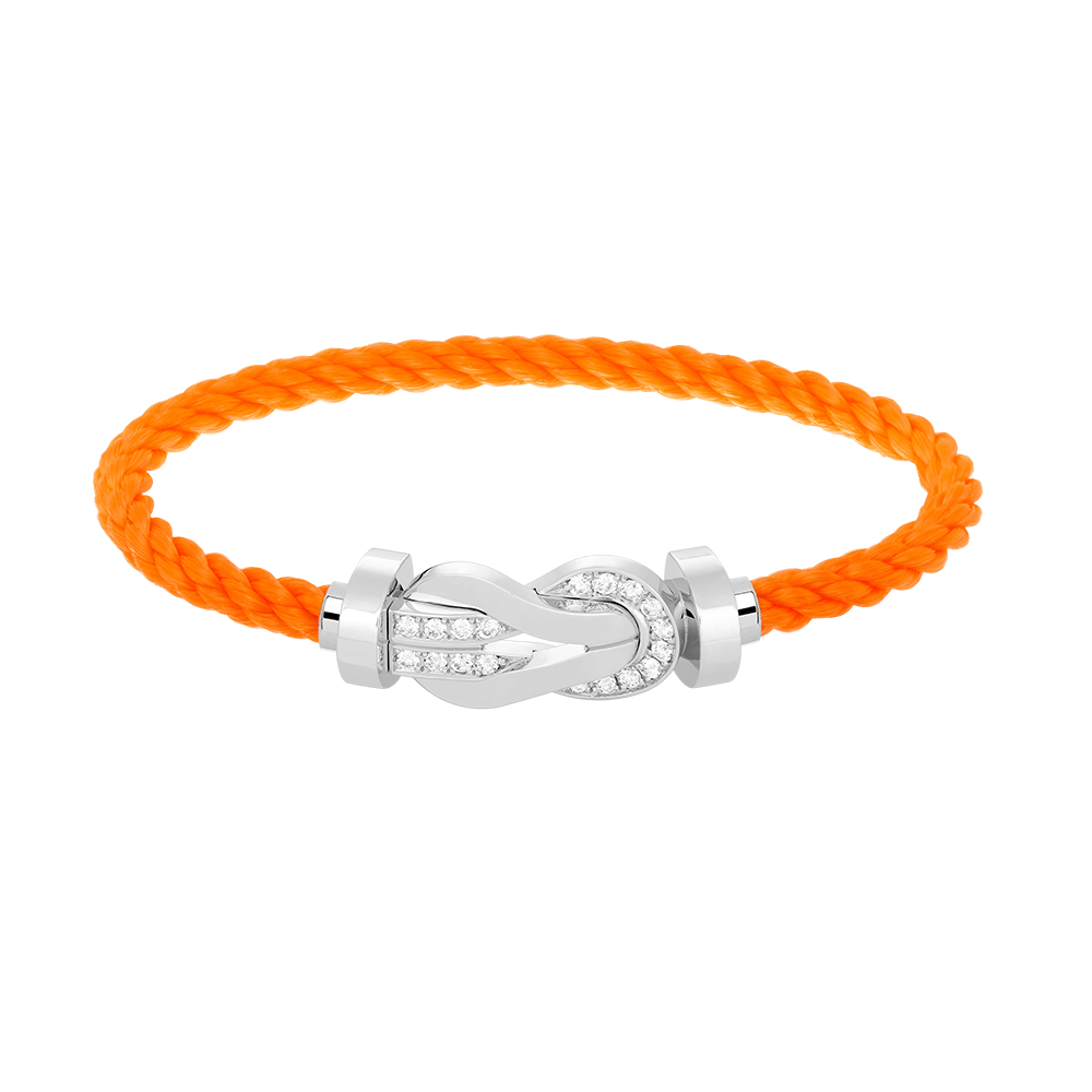 [Regal Jewels]CHANCE LARGE 8 FIGURE BUCKLE HALF DIAMOND BRACELET SILVER