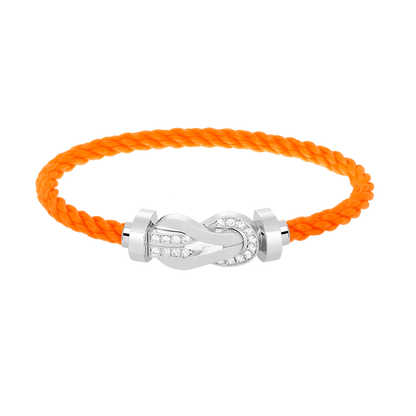 [Regal Jewels]CHANCE LARGE 8 FIGURE BUCKLE HALF DIAMOND BRACELET SILVER