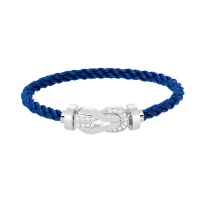 [Regal Jewels]CHANCE LARGE 8 FIGURE BUCKLE HALF DIAMOND BRACELET SILVER