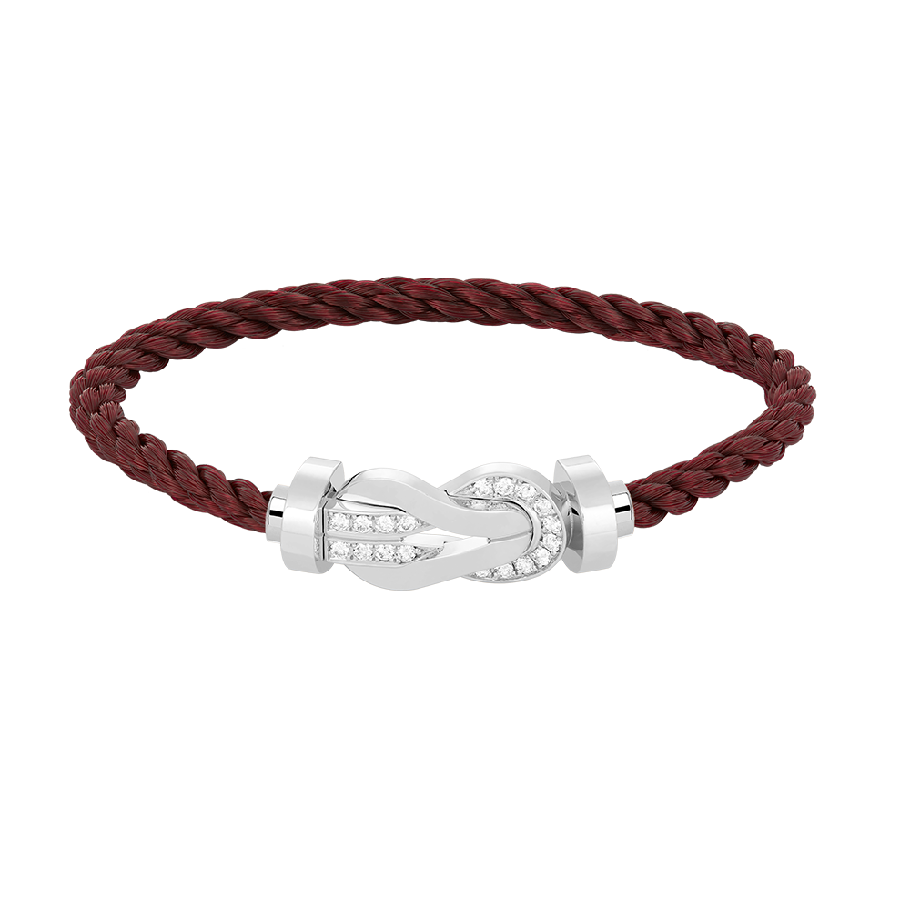 [Regal Jewels]CHANCE LARGE 8 FIGURE BUCKLE HALF DIAMOND BRACELET SILVER