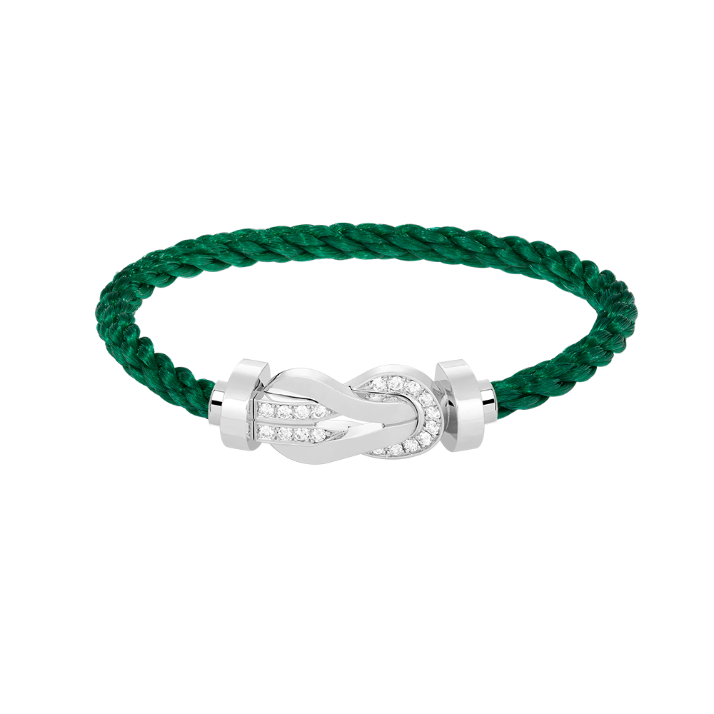 [Regal Jewels]CHANCE LARGE 8 FIGURE BUCKLE HALF DIAMOND BRACELET SILVER