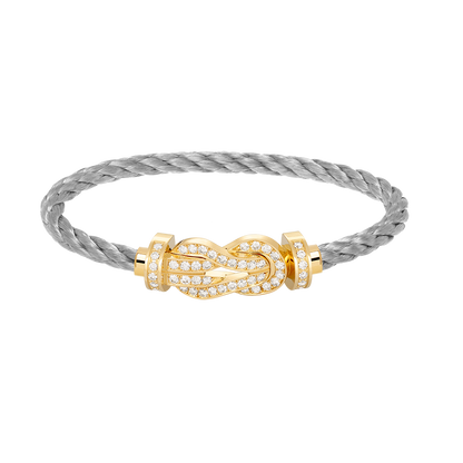 [Regal Jewels]CHANCE LARGE 8 FIGURE BUCKLE FULLDIAMOND BRACELET GOLD