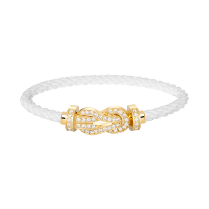 [Regal Jewels]CHANCE LARGE 8 FIGURE BUCKLE FULLDIAMOND BRACELET GOLD