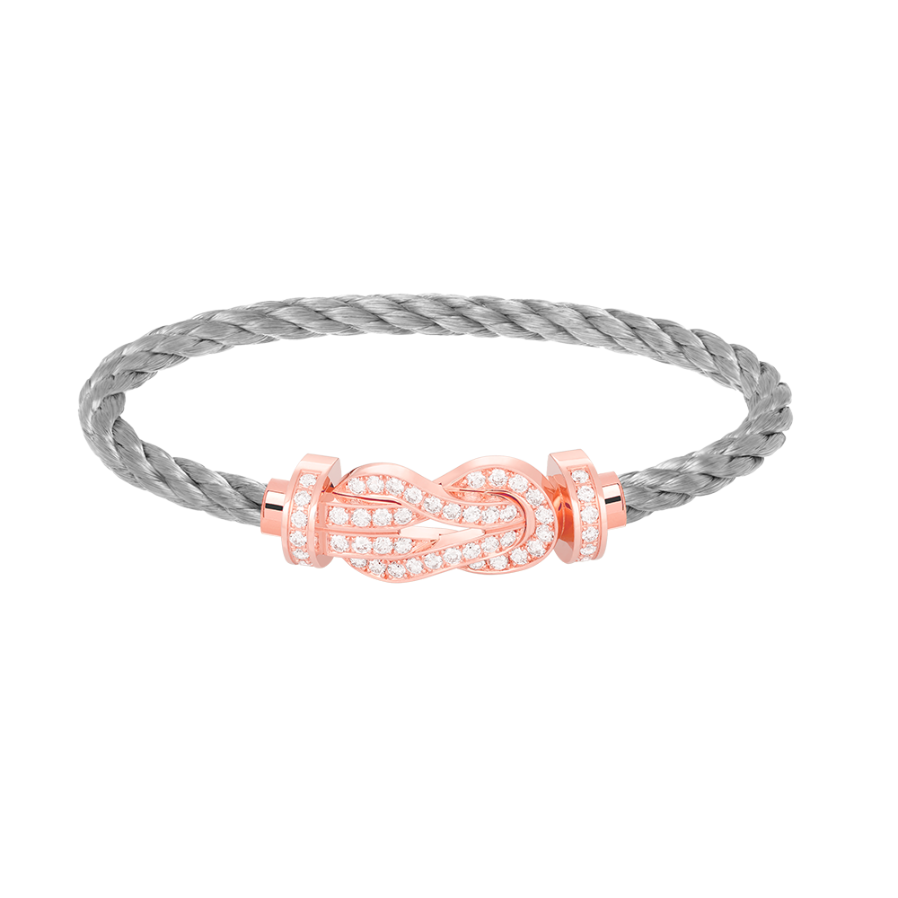 [Regal Jewels]CHANCE LARGE 8 FIGURE BUCKLE FULL DIAMOND BRACELET ROSE GOLD