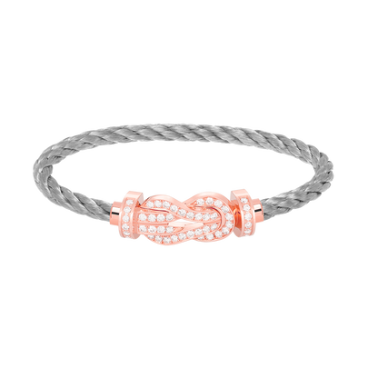 [Regal Jewels]CHANCE LARGE 8 FIGURE BUCKLE FULL DIAMOND BRACELET ROSE GOLD