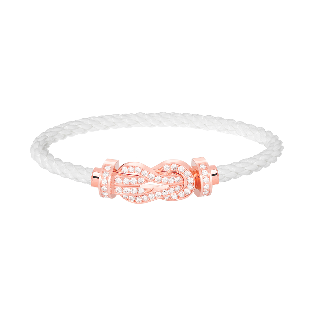 [Regal Jewels]CHANCE LARGE 8 FIGURE BUCKLE FULL DIAMOND BRACELET ROSE GOLD