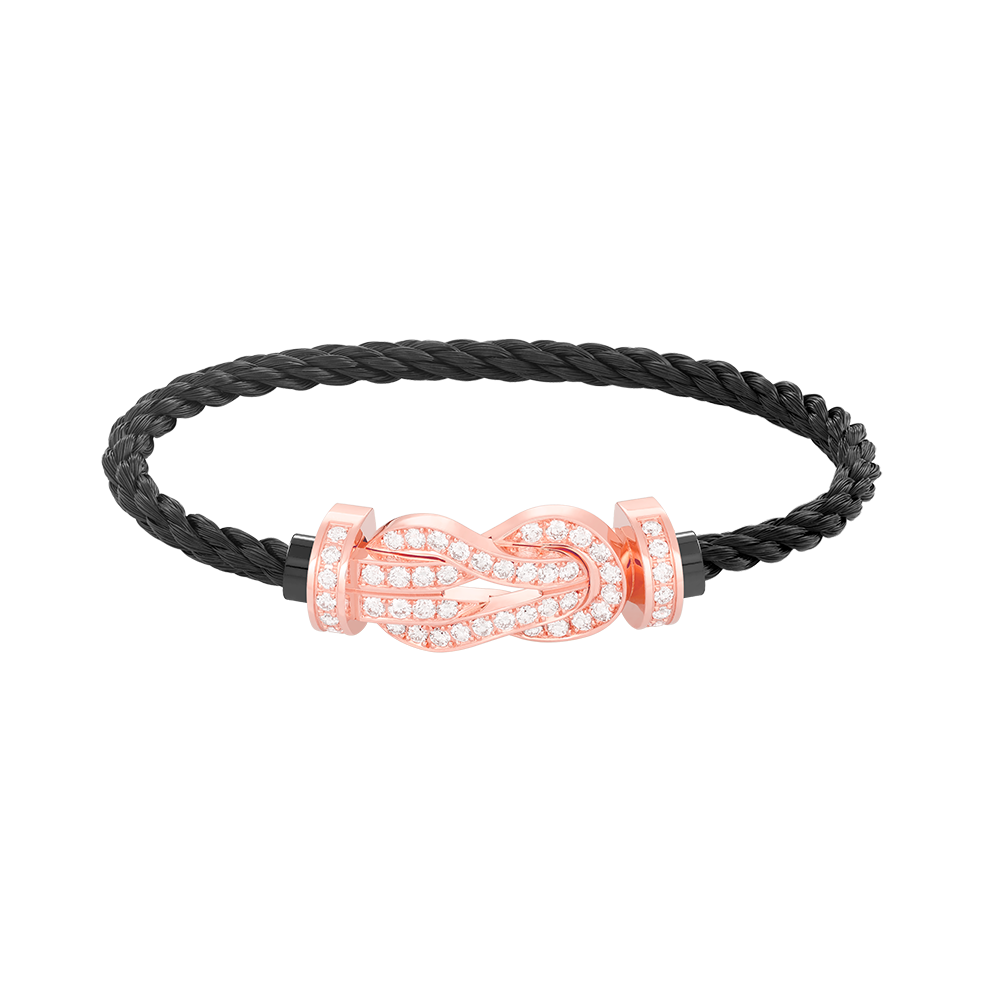 [Regal Jewels]CHANCE LARGE 8 FIGURE BUCKLE FULL DIAMOND BRACELET ROSE GOLD