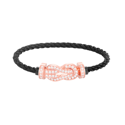 [Regal Jewels]CHANCE LARGE 8 FIGURE BUCKLE FULL DIAMOND BRACELET ROSE GOLD