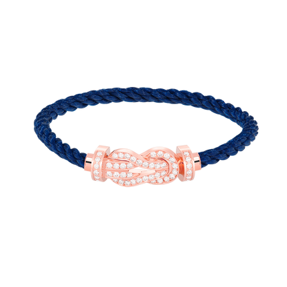 [Regal Jewels]CHANCE LARGE 8 FIGURE BUCKLE FULL DIAMOND BRACELET ROSE GOLD