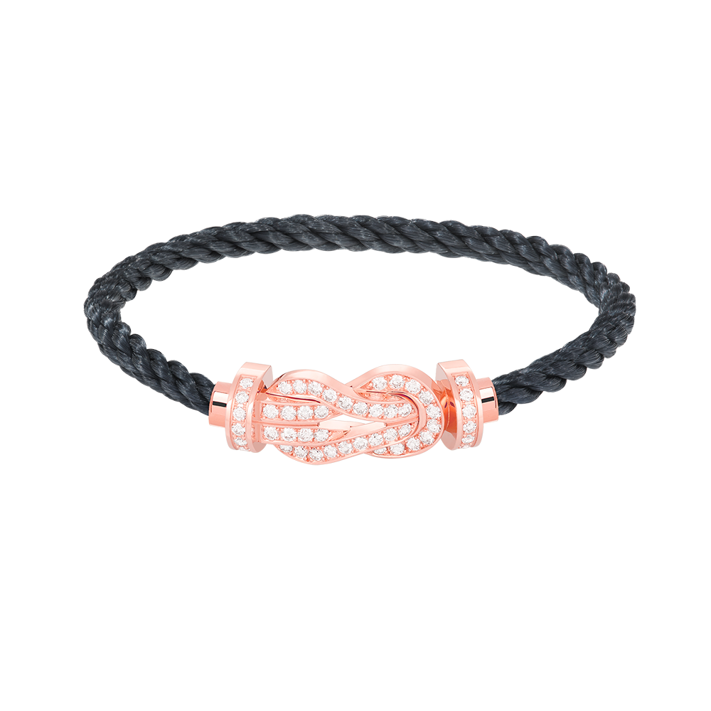 [Regal Jewels]CHANCE LARGE 8 FIGURE BUCKLE FULL DIAMOND BRACELET ROSE GOLD
