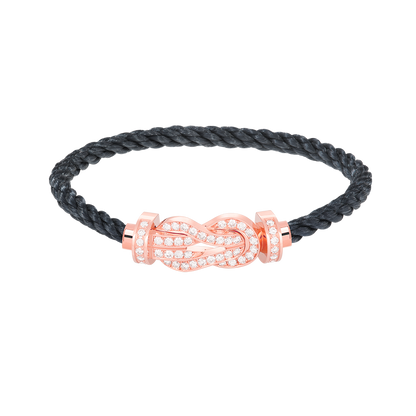 [Regal Jewels]CHANCE LARGE 8 FIGURE BUCKLE FULL DIAMOND BRACELET ROSE GOLD