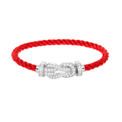 [Regal Jewels]CHANCE LARGE 8 FIGURE BUCKLE FULL DIAMOND BRACELET SILVER