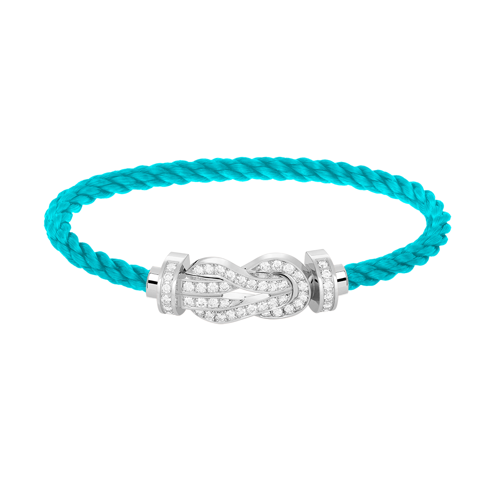 [Regal Jewels]CHANCE LARGE 8 FIGURE BUCKLE FULL DIAMOND BRACELET SILVER