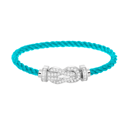 [Regal Jewels]CHANCE LARGE 8 FIGURE BUCKLE FULL DIAMOND BRACELET SILVER