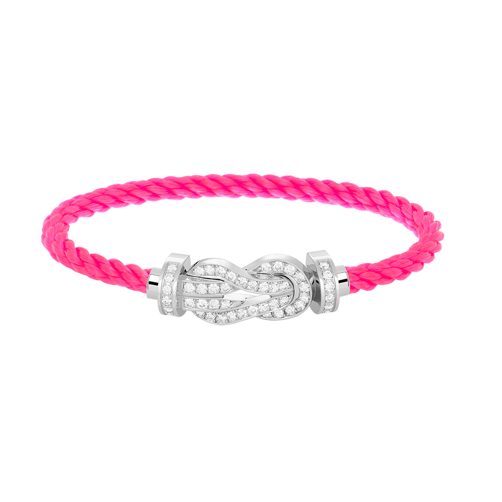 [Regal Jewels]CHANCE LARGE 8 FIGURE BUCKLE FULL DIAMOND BRACELET SILVER
