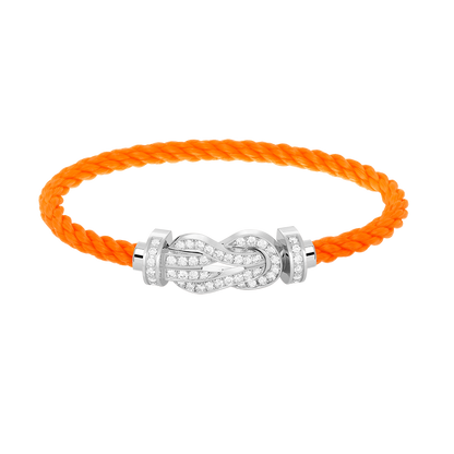 [Regal Jewels]CHANCE LARGE 8 FIGURE BUCKLE FULL DIAMOND BRACELET SILVER