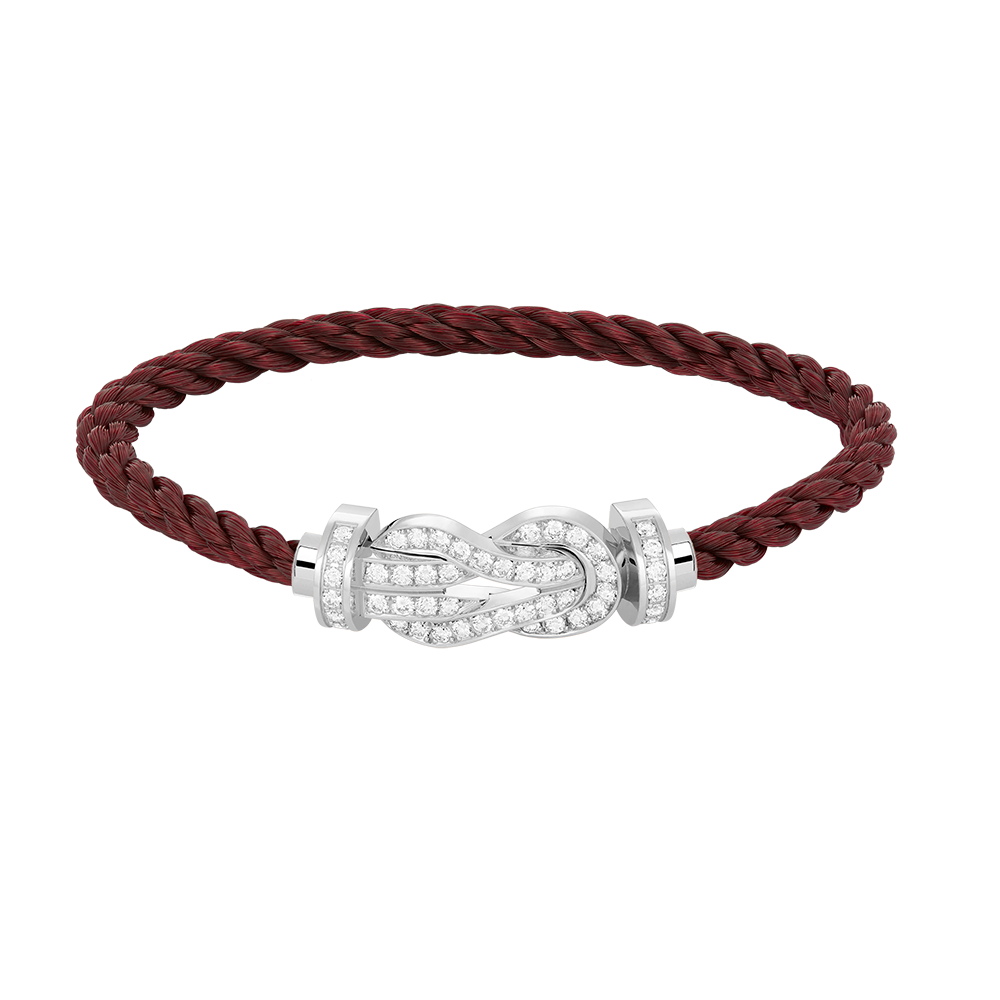 [Regal Jewels]CHANCE LARGE 8 FIGURE BUCKLE FULL DIAMOND BRACELET SILVER