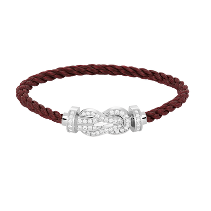 [Regal Jewels]CHANCE LARGE 8 FIGURE BUCKLE FULL DIAMOND BRACELET SILVER