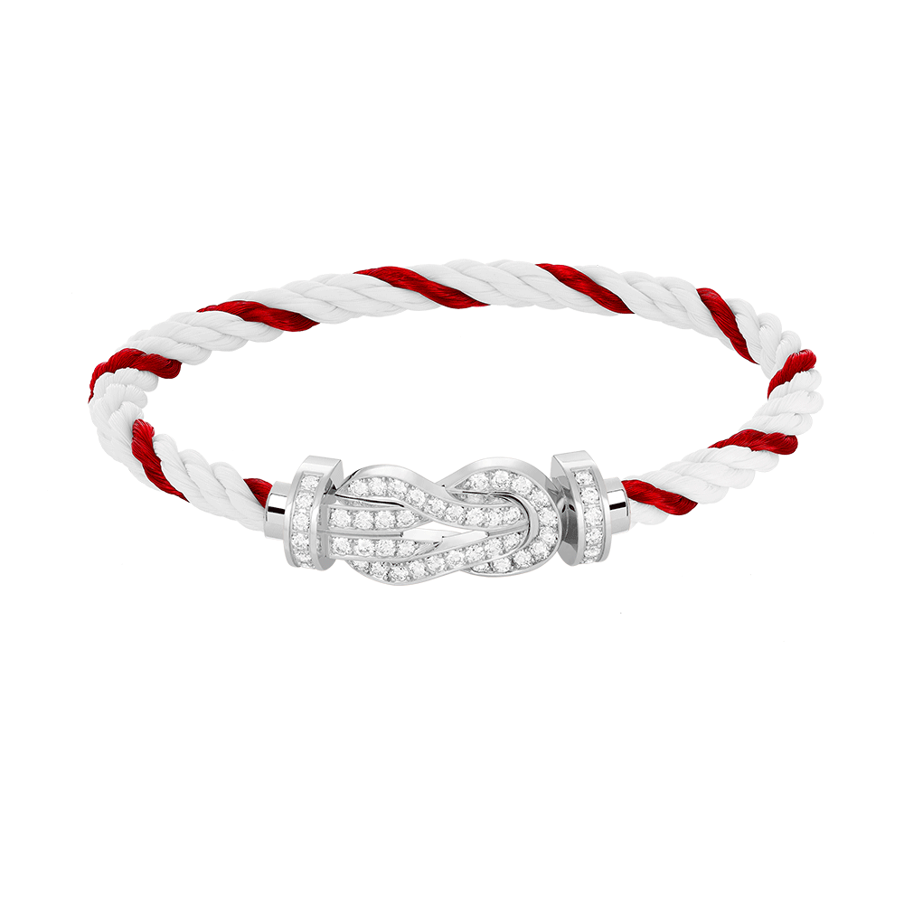 [Regal Jewels]CHANCE LARGE 8 FIGURE BUCKLE FULL DIAMOND BRACELET SILVER