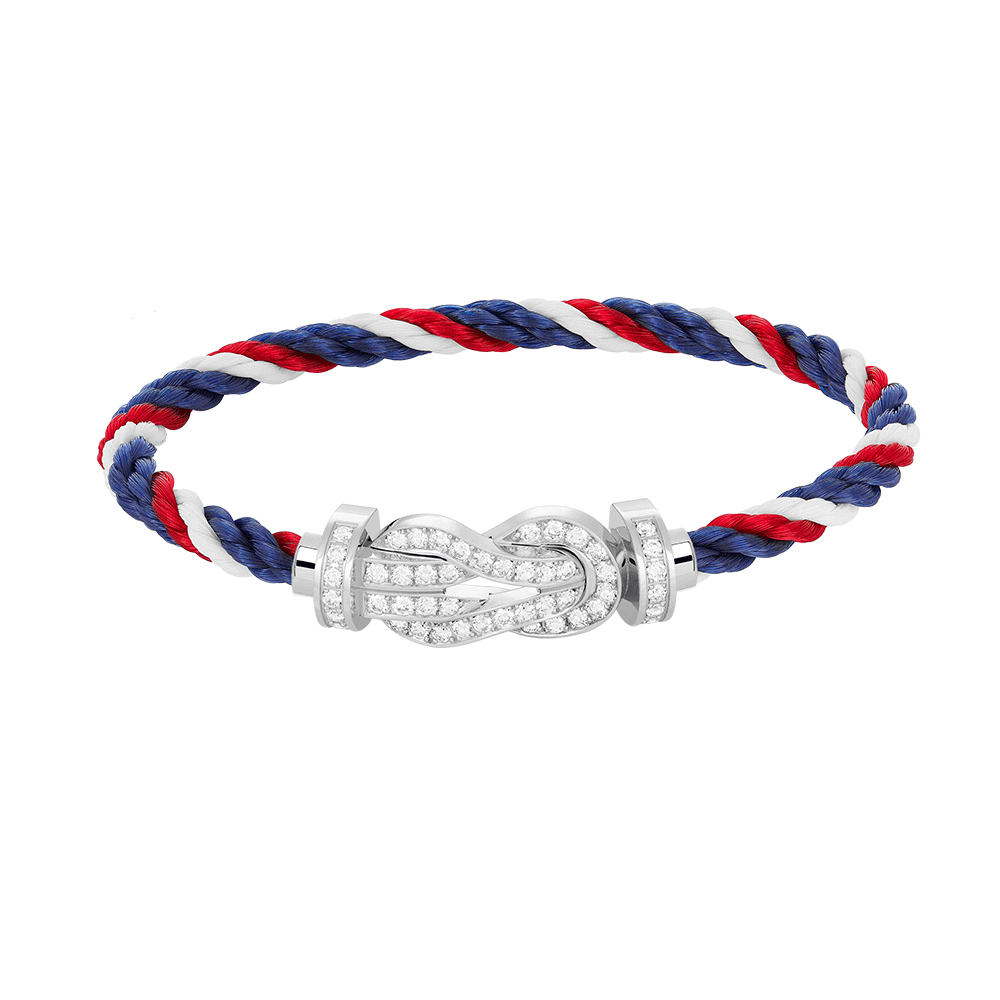 [Regal Jewels]CHANCE LARGE 8 FIGURE BUCKLE FULL DIAMOND BRACELET SILVER